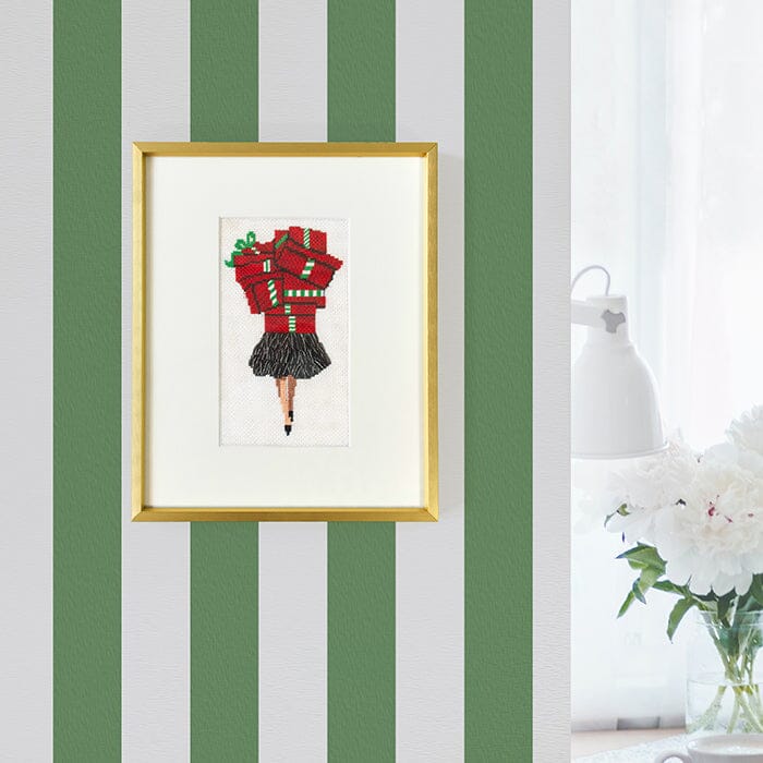 Lady with Shopping Packages Painted Canvas Patti Mann Lady with Shopping Packages Kit - 2