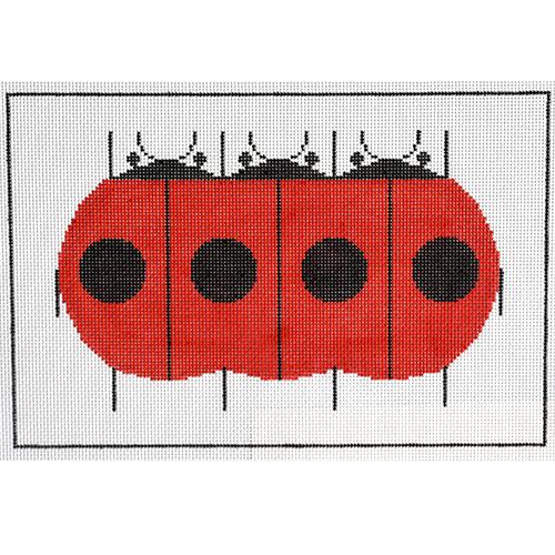 Ladybug Trifecta Painted Canvas Charley Harper - 1