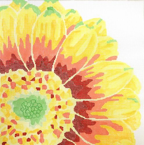 Large Flame Flower Painted Canvas Jean Smith - 1