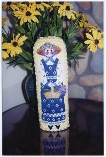 Lavendar Lady on 18 Painted Canvas Cooper Oaks Design