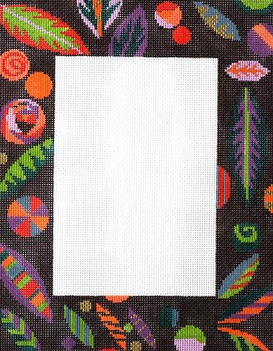 Leaf Frame Painted Canvas Zecca