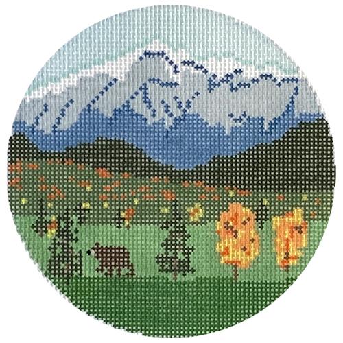 Leaf Peeping in the Appalachia Painted Canvas Blue Ridge Stitchery - 1