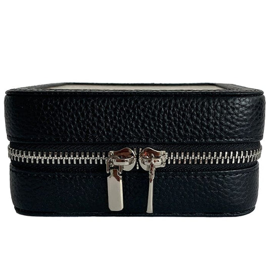 Leather 5" Square Jewelry Box - Onyx Leather Goods Rachel Barri Designs 