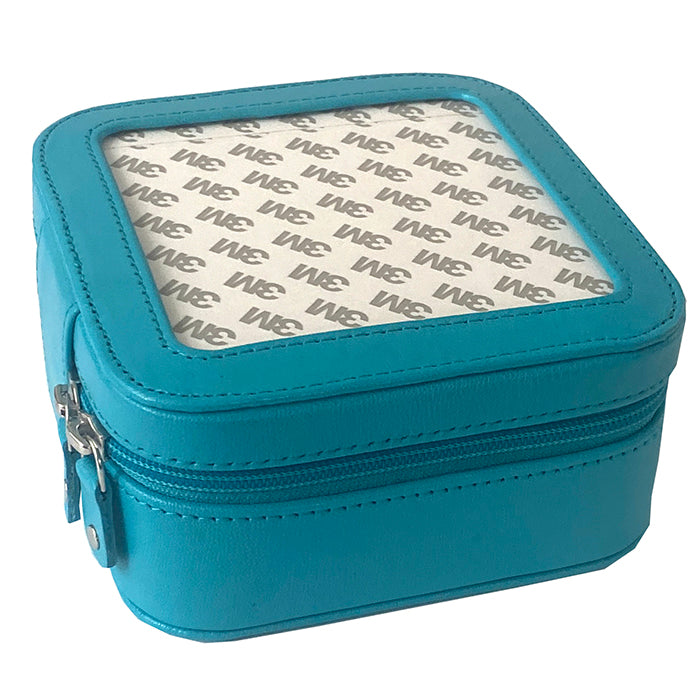 Leather 5.5" Zip Square Box - Oasis Leather Goods Planet Earth Leather