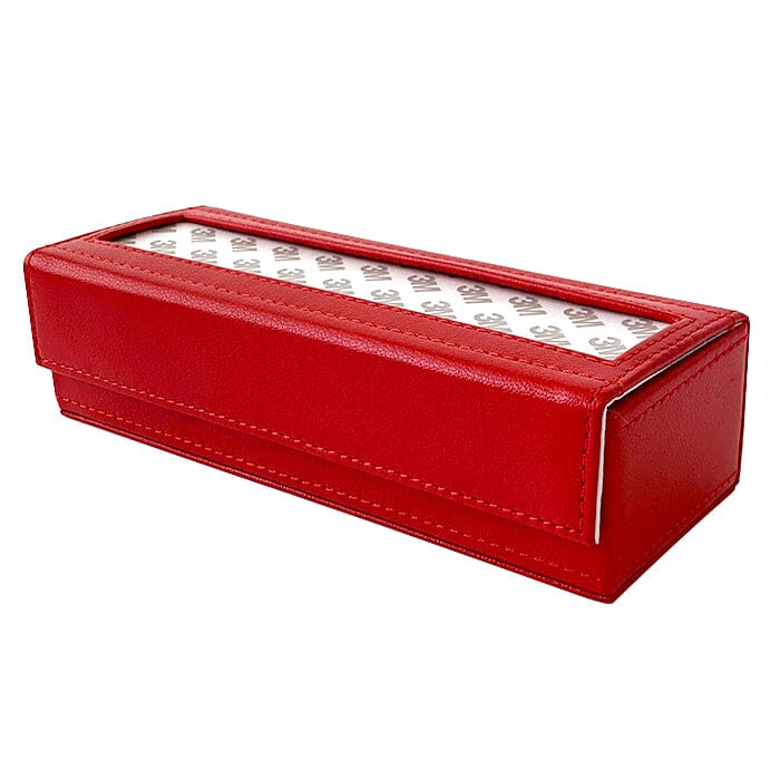 Leather Magnetic Everything Box Red Leather Goods Planet Earth Leather - 2