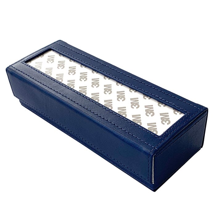 Leather Magnetic Everything Box Royal Blue Leather Goods Planet Earth Leather - 1