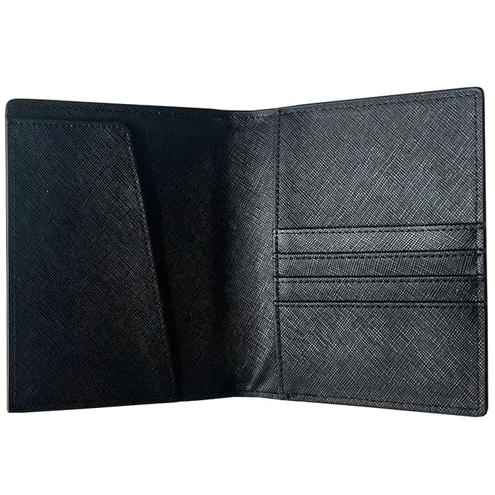 Leather Passport Cover Black Saffiano Leather Goods Rachel Barri Designs - 2
