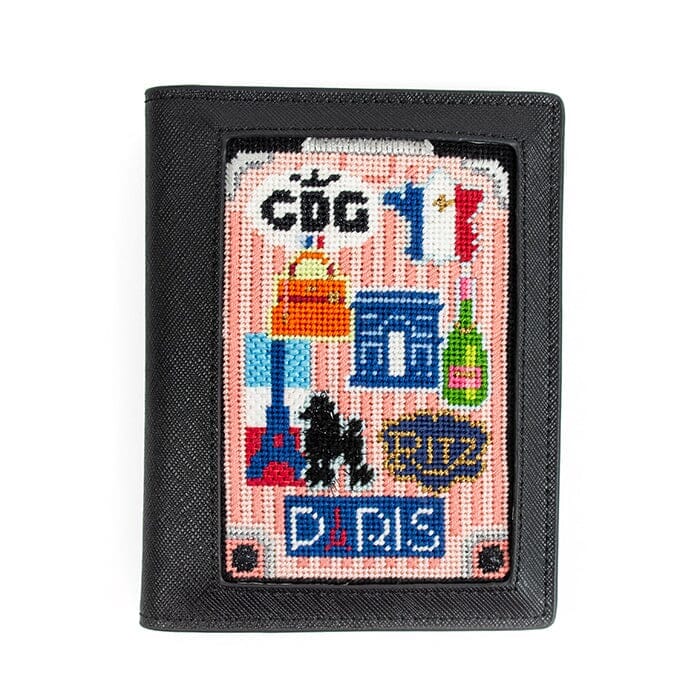 Leather Passport Cover Black Saffiano Leather Goods Rachel Barri Designs - 1
