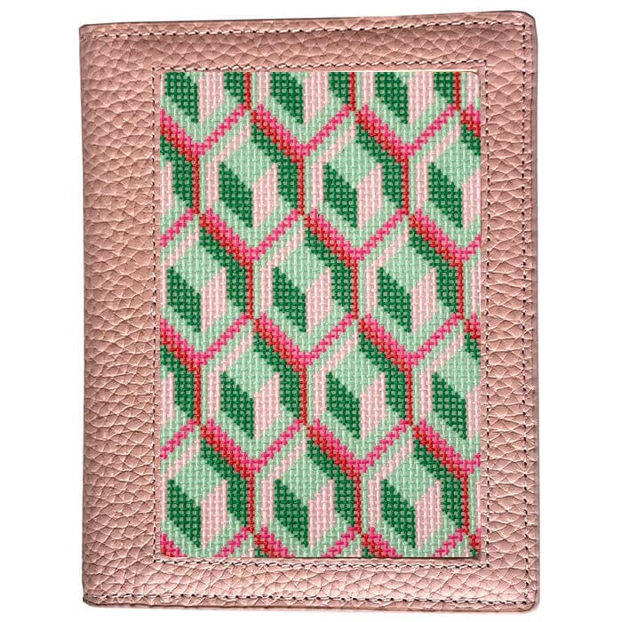 Leather Passport Cover Pink Pebbled Leather Goods Rachel Barri Designs - 1