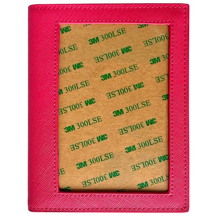 Leather Passport Cover Pink Saffiano Leather Goods Rachel Barri Designs - 3