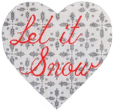 Let It Snow Heart Painted Canvas Kirk & Bradley - 1