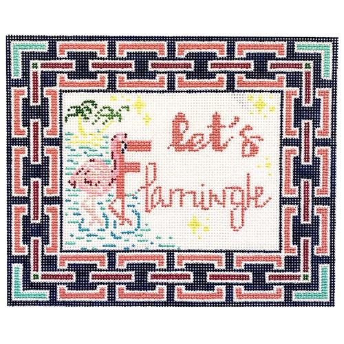 Let's Flamingo Painted Canvas KCN Designers - 1