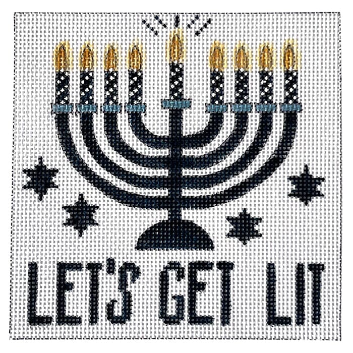 Lets Get Lit Painted Canvas Alice Peterson Company