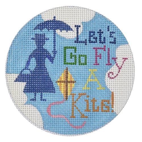Let's Go Fly a Kite Ornament Painted Canvas Raymond Crawford Designs 