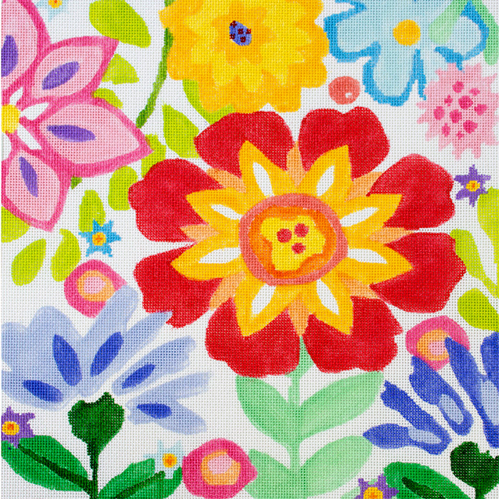 Lg Fantasy Gardens - 3 Painted Canvas Jean Smith