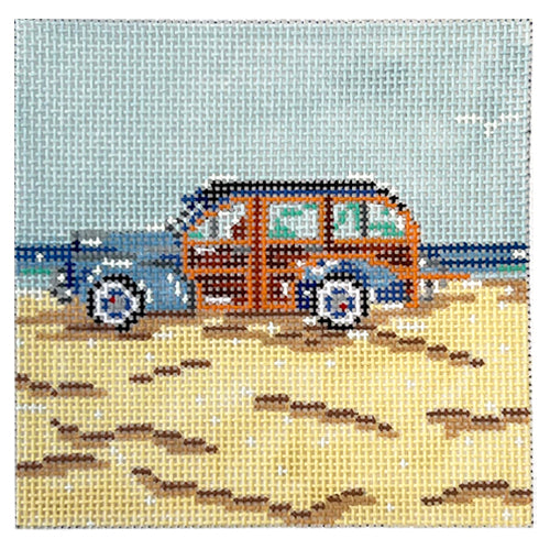 Light Blue Woody Painted Canvas Cooper Oaks Design - 1