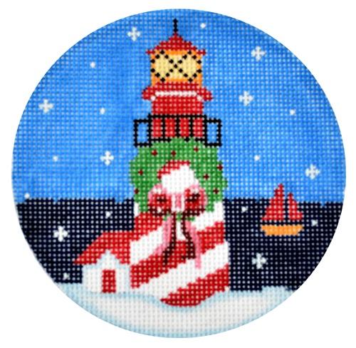 Lighthouse Ornament Painted Canvas Pepperberry Designs - 1