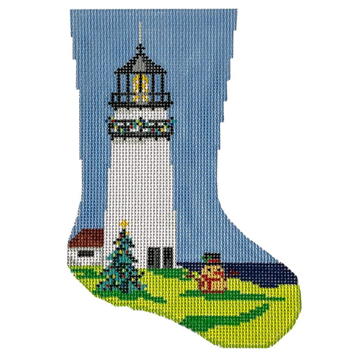 Lighthouse with Sandman Painted Canvas CBK Needlepoint Collections