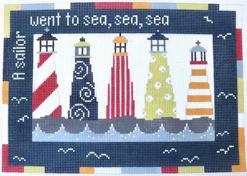 Lighthouses Painted Canvas Pippin - 1