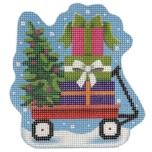 Lil' Red Wagon Painted Canvas Pepperberry Designs - 1