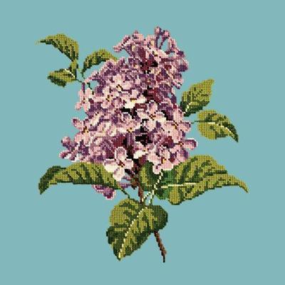 Lilac Needlepoint Kit Kits Elizabeth Bradley Design Duck Egg Blue