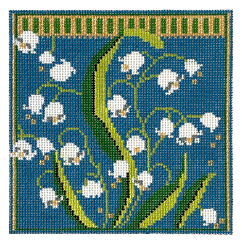 Lily of the Valley Eyeglass Case 13 mesh Painted Canvas Whimsy & Grace - 1