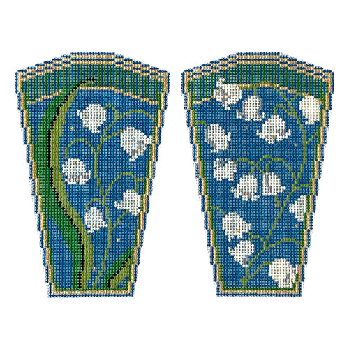 Lily of the Valley Scissor Case Painted Canvas Whimsy & Grace - 1