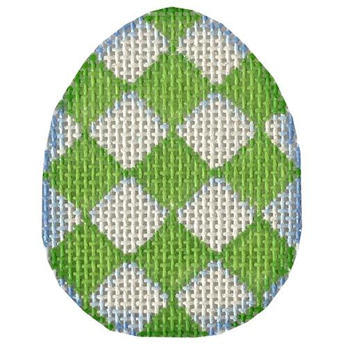 Lime Harlequin Mini Egg Painted Canvas Associated Talents - 1