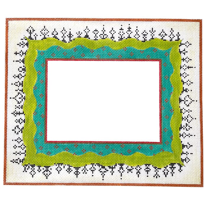Lime & Turquoise Frame Painted Canvas Colors of Praise