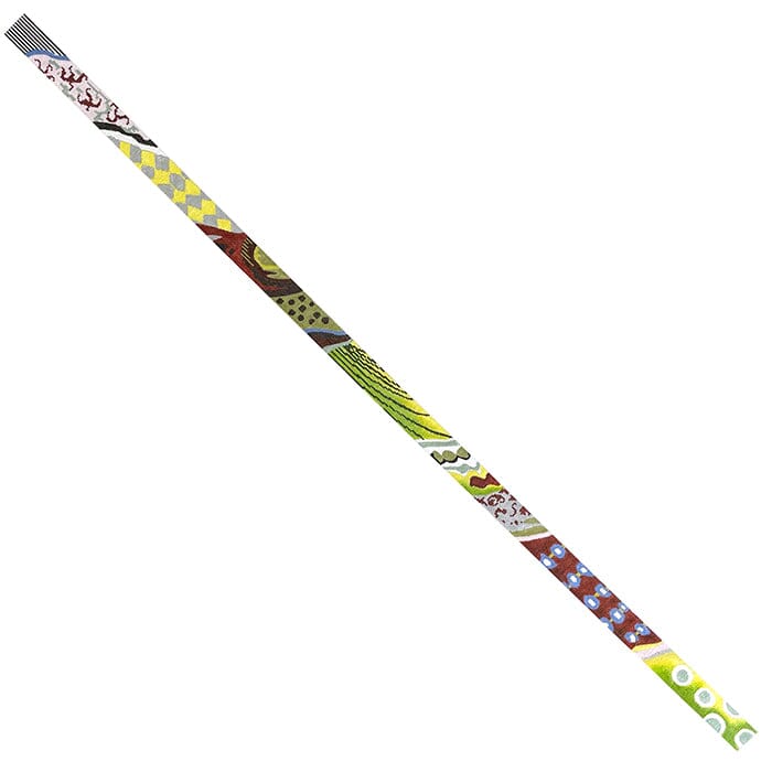 Lime/Red Multi Patterned Belt Painted Canvas Colors of Praise - 1