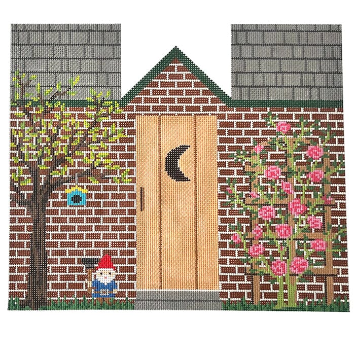Little Brick Shit House Painted Canvas CBK Needlepoint Collections