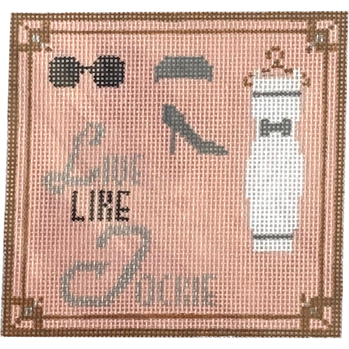 Live Like Jackie Painted Canvas Kimberly Ann Needlepoint - 1