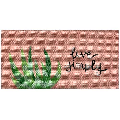 Live Simply Insert Painted Canvas Madeleine Elizabeth - 1