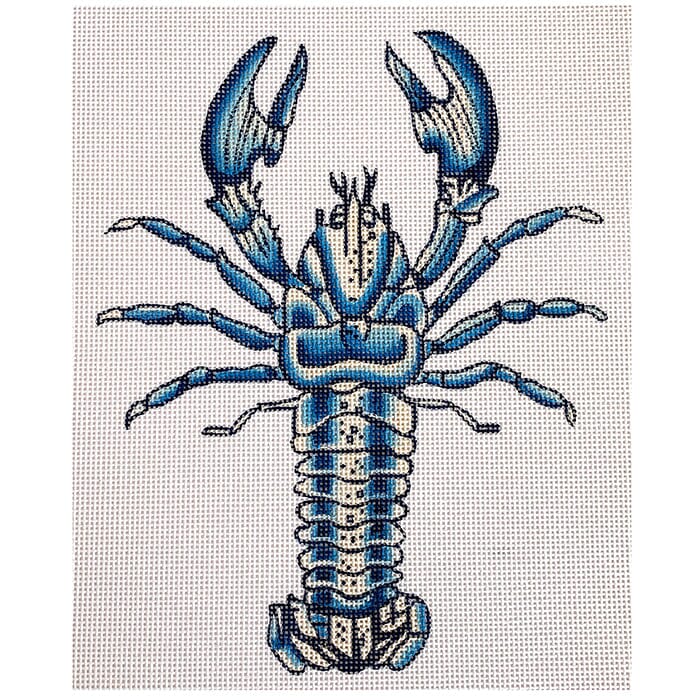 Lobster Blue Painted Canvas All About Stitching/The Collection Design - 1