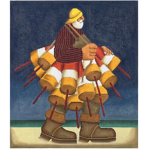 Lobster Fisherman Painted Canvas Cooper Oaks Design - 1