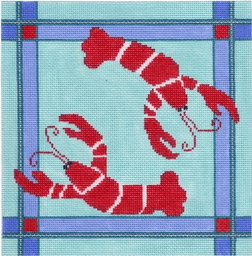 Lobster Painted Canvas CBK Needlepoint Collections