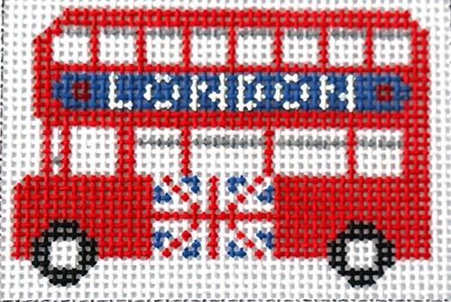 London Bus Insert Painted Canvas Danji Designs