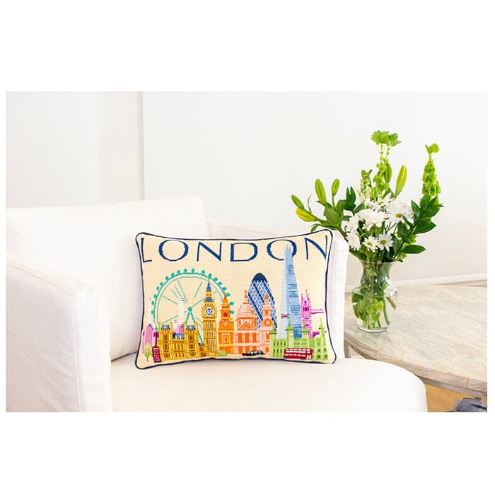 London Travel Pillow Kit Kits Needlepoint To Go 