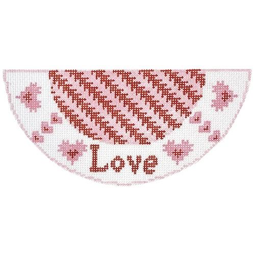Love Kiss on 14 mesh Painted Canvas Two Sisters Needlepoint