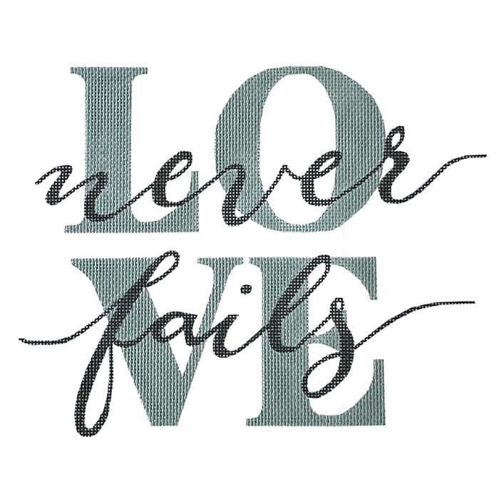 LOVE Never Fails Painted Canvas Colors of Praise - 1