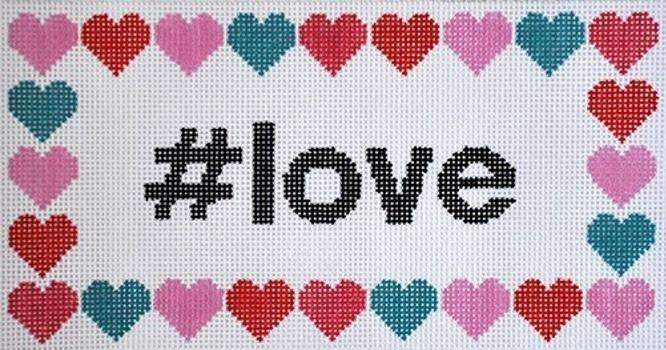 #Love Painted Canvas Pewter & Pine - 1