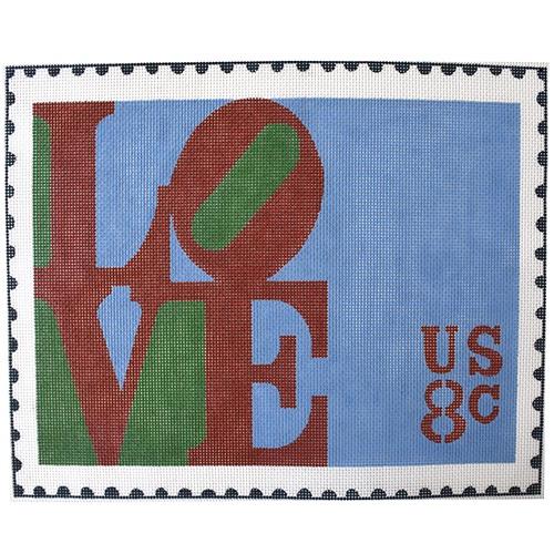 Love Stamp Painted Canvas Unique New Zealand Design - 1