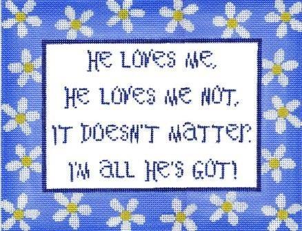 Loves Me, Loves Not Painted Canvas Cooper Oaks Design