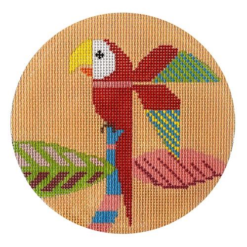 Macaw with Stitch Guide Painted Canvas Vallerie Needlepoint Gallery - 1