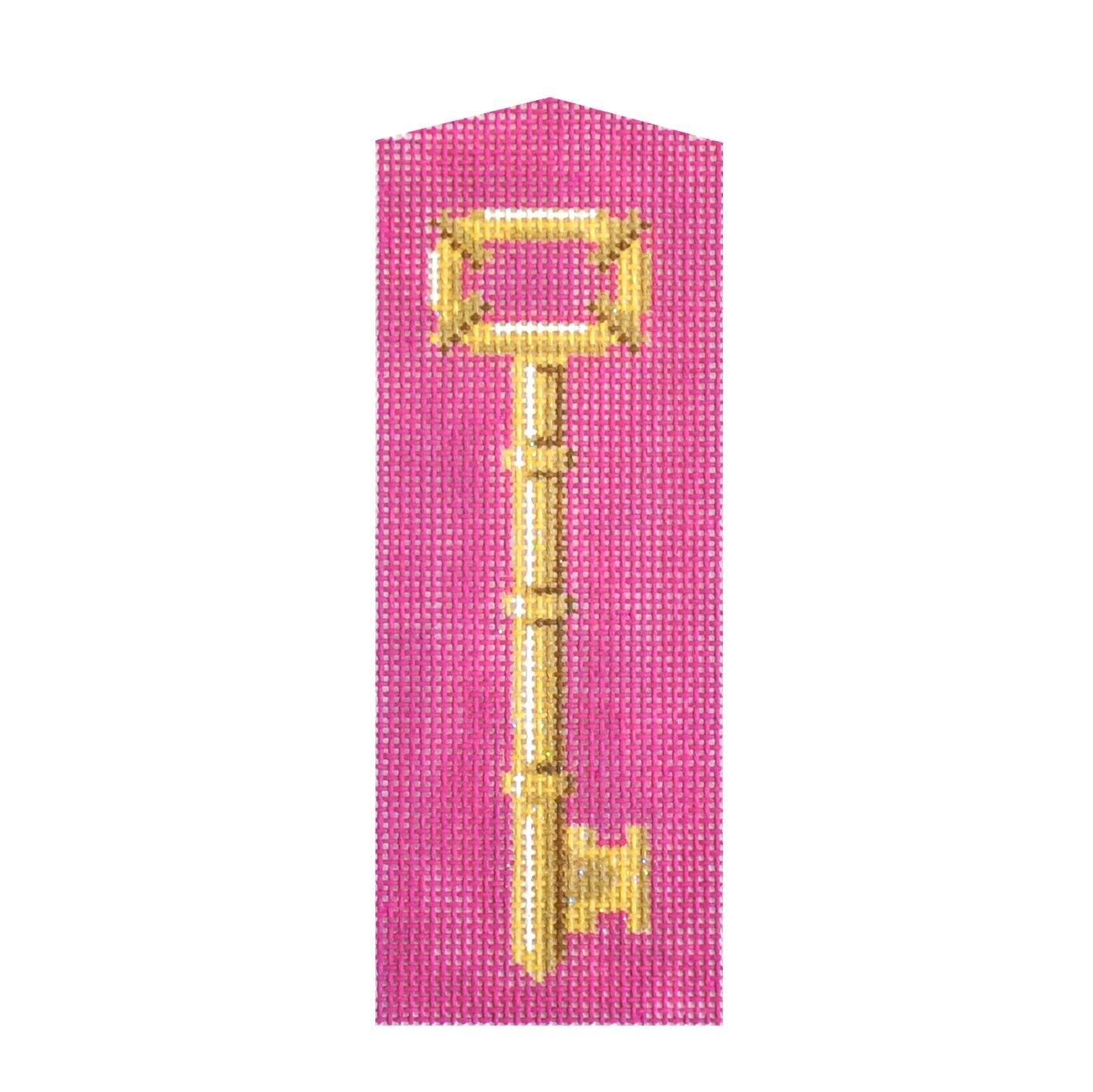 Magenta Key Fob Painted Canvas Kirk & Bradley - 1