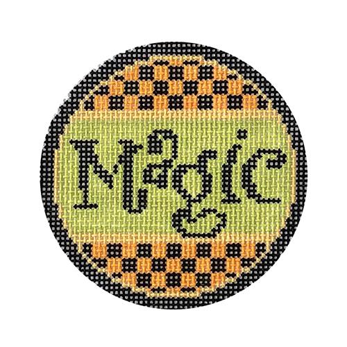 Magic Checkered Round Painted Canvas CanvasWorks - 1