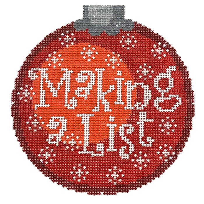 Making a List Ornament Red Painted Canvas CanvasWorks - 1