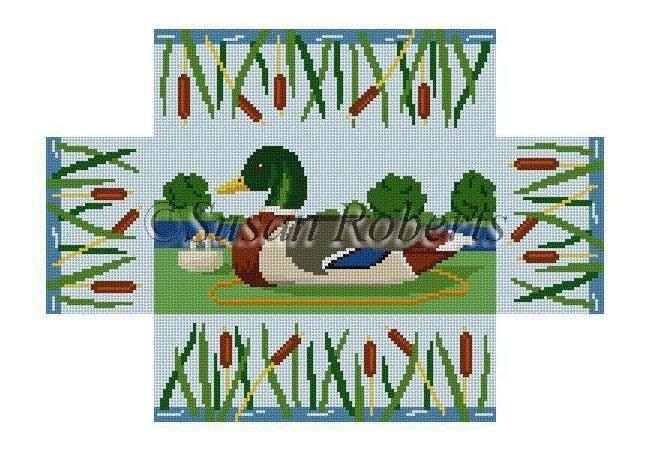 Mallard Decoy Brick Cover Painted Canvas Susan Roberts Needlepoint Designs, Inc. - 1