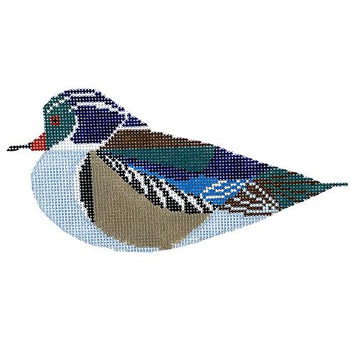 Mallard Duck Wood Decoy Painted Canvas The Meredith Collection - 1
