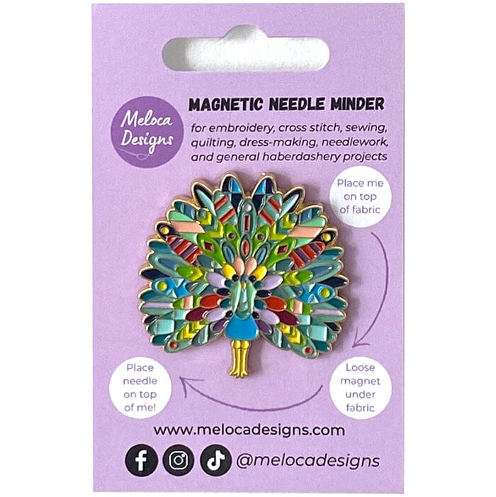 Mandala Peacock Needleminder Accessories Meloca Designs